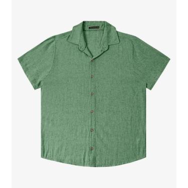 Imagem de Camisa Masculina Linho Strong Diametro Verde, M, Verde