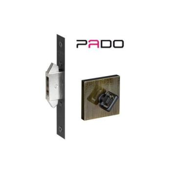 Imagem de Fechadura porta correr banheiro wc pado antique ouro velho trava expan