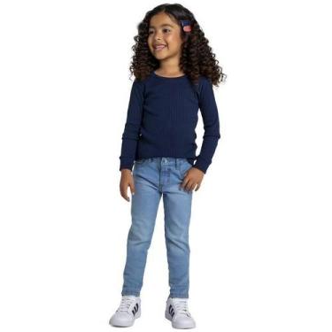 Imagem de Calça Jeans Infantil Menina Jeans Claro Mania Jeans Kids, 4, Jeansclar
