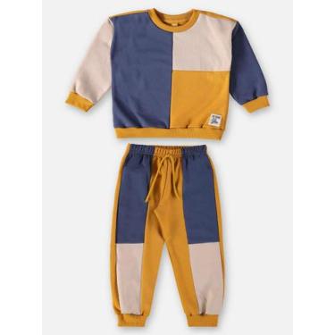 Imagem de Conjunto Infantil Moletom Marrom Chai Menino Inverno Up Baby, 4