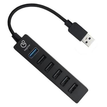 Imagem de Hub usb 6 portas 1 3.0 e 5 2.0 keytime data port kyt00036