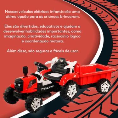 Imagem de Tratorzinho Infantil Elétrico Recarregável Com Caçamba 12v - Bang Toys