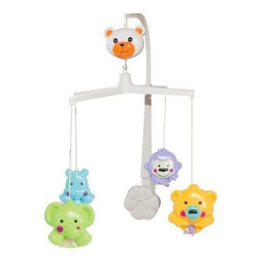 Imagem de Móbile Infantil Bebe Musical Giratório Berço 5 Peças Animais - Pais & 