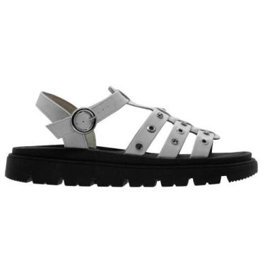 Imagem de Sandália Flatform Feminina Moleca 5504.115 Offwhite, 38, Offwhite