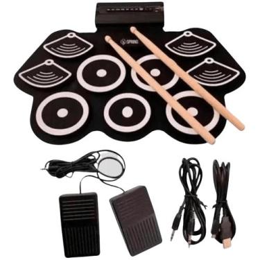 Imagem de Bateria Eletrônica Spring 9 Pads com entrada USB