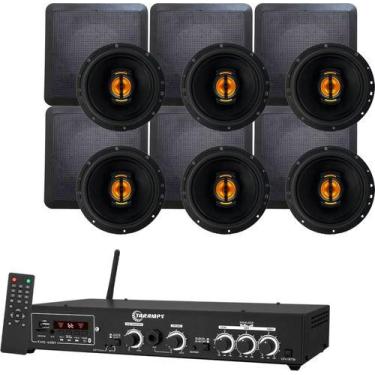 Imagem de Kit Amplificador Taramps Ths 4001 400wrms + 6 Arandelas 330w, 127/220V