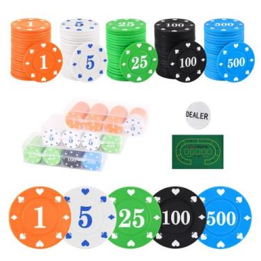 Imagem de Jogo de fichas de pôquer Sharkplay com 300 peças e caixa de armazename