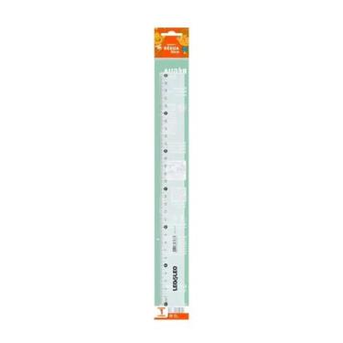 Imagem de Régua Plastica 30cm Transparente Escolar Infantil Cristal - leo&leo