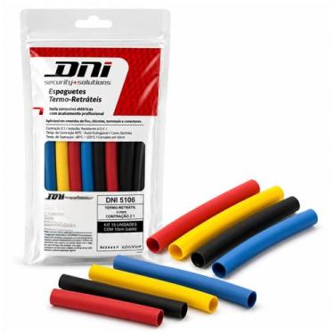 Imagem de Kit Espaguete Termo-Retratil 10cm 6mm Isolante 2:1 15pçs - DNI