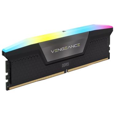 Imagem de Memória RAM Corsair Vengeance RGB DDR5 16GB 5200MHz Iluminação RGB CL40 Preto