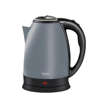 Imagem de Chaleira Elétrica Inox Cinza Lunar 2 Litros 1200W 220V Elgin, Cinza, 2