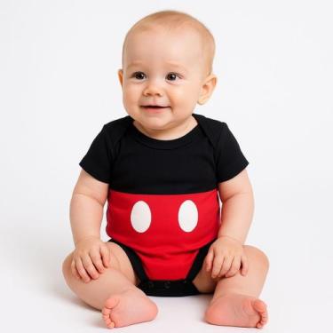 Imagem de Body Bebê Temático Mickey Preto 100% Algodão. - DS LOJA, M