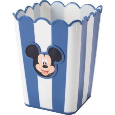 Imagem de Balde Para Pipoca Mickey Quadrado Azul 1,5L - PLASUTIL