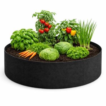 Imagem de Vaso De Feltro 100 Litros Canteiro Grow Bag Cama Cultivo - AllGreen
