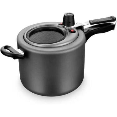 Imagem de Panela De Pressão Cor Grafite Com Visor 4,5L Antiaderente - MTA