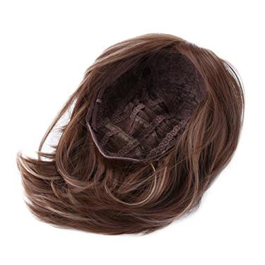 Imagem de Peruca Feminina, Perucas De Fantasia Cosplay Curtas Bob, Perucas De Cabelo Sintético Resistente Ao Calor Curto Marrom Liso, Peruca De Cabelo Humano Cosplay Diário Feminino
