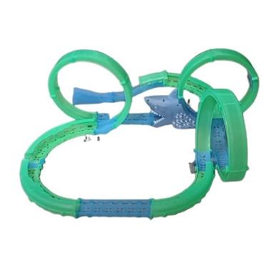 Imagem de Brinquedo Batalha da Pista Tubarão com Dois Modos de Montagem e Sincronização Carro Controle Vermelho Toyng 48520