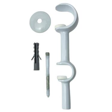 Imagem de Suporte Duplo Alumínio Para Varão De Cortina 28mm E 19mm Unitário Com 