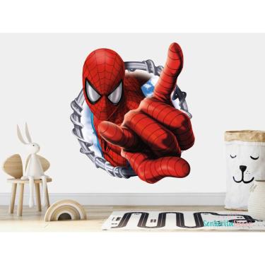Papel De Parede Personalizado Homem-Aranha Marvel Buraco 3D