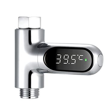 Imagem de Yuventoo Monitor de LED Medidor de água Termômetro de chuveiro digital Monitor de temperatura do banho Instrumento de medição de temperatura da água com faixa de 5 ~ 85 ℃ ℃ / Accessory Acessório de banheiro