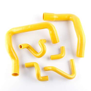 Imagem de LUXERAD Tubo de refrigeração de 3 camadas de 4,5 mm de silicone para Ford Mustang 86-93 (amarelo)