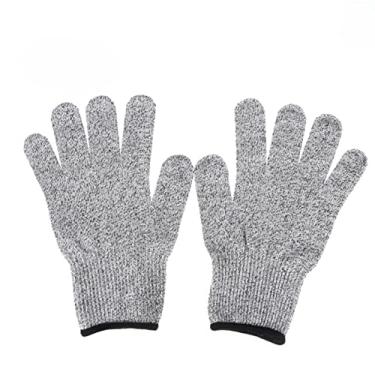 Imagem de Par De Luvas Anti Corte Profissional Proteção Malha Aço Churrasqueiros Cozinha Açougue Segurança de Liga de Aço Malha Reforçado