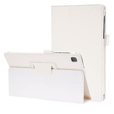 Imagem de Tablet protetor PC Capa Texture Leather Tablet Case para Samsung Galaxy Tab A7 Lite 8.7 T220 / T225 2021 Capa traseira à prova de choque do protetor de fólio flexível com suporte (Color : White)