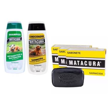 Imagem de Kit Shampoo + Condicionador 200 Ml + 3 Sabonetes Matacura