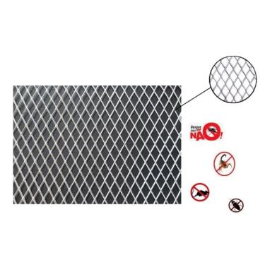 Imagem de Tela Anti Inseto De Alumínio Expandido Para Ralo 20cmx100cm