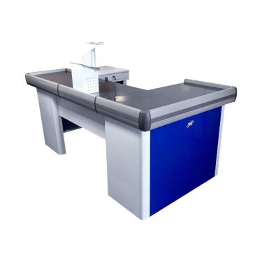 Imagem de Empacotador Check Out Balcão Caixa 2,00m com recorte Balança  Azul