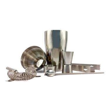 Imagem de Kit Coqueteleira Inox 5 Peças Barman Bar Bartender Preparo Drink Coquetel Batida Caipirinha