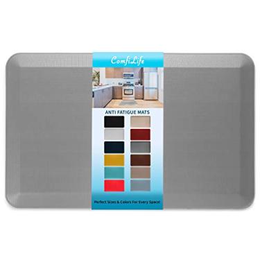Imagem de Tapete de cozinha ComfiLife antifadiga, 1,9 cm esp., tapete de mesa para piso, ficar em pé, cozinha, conforto em casa e escritório, durável, resistente manchas, base antiderrapante (50 cm x 81 cm