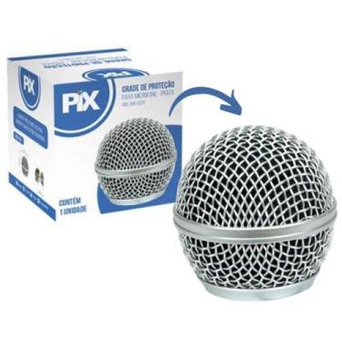 Imagem de Globo Para Microfone Pix - Prata Proteção 31,5Mm