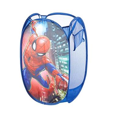 Imagem de Idea Nuova Marvel Spiderman Pop Up Hamper with Durable Carry Handles, 21"" H x 13.5"" W X 13.5"" L, red
