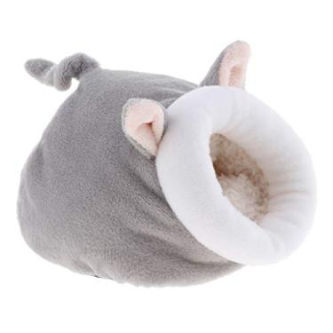 Imagem de KESOTO Cave Casa para Hamster Rato Cobaia Furão Esquilo Chinchila, cinzento