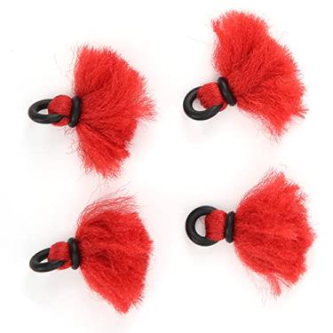 Imagem de Pokerty9 Boias de pesca com mosca, indicadores de ataque de fio de pesca com mosca, fácil de carregar, grande flutuabilidade, tamanho pequeno com vedação de borracha - para terra de pesca para pesca (vermelho)