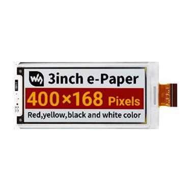 Imagem de Waveshare 3inch E-Paper (G) Raw Display Compatible with Raspberry Pi 4B/3B+/3B/2B/B+/A+/Zero/Zero W/WH/Zero 2W 400 × 168 Resolution SPI Interface Red/Yellow/Black/White Supports Jetson Nano