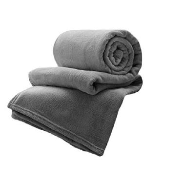 Imagem de Manta Casal Unicolor 180cm x 220cm Corttex Cor:Cinza