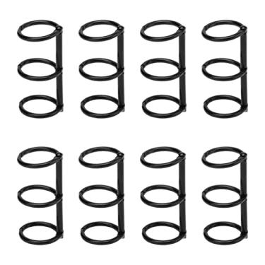 Imagem de an¨¦is de fich¨¢rio de folhas soltas de metal com 3 furos,An¨¦is de livro de 8 pe?as, an¨¦is de fich¨¢rio reutiliz¨¢veis ??de metal galvanizado DIY anel de encaderna??o de folhas soltas(black), An¡§|is