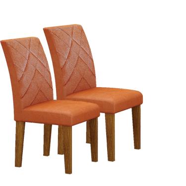 Imagem de Kit 02 Cadeiras Sala de Jantar Lavinia MDF Moveis Leifer