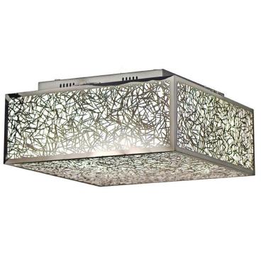 Imagem de Plafon Apolo Inox Quadrado Para Led 40 X 40 Cm