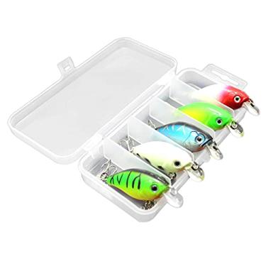 Imagem de Tingpai 5 peças de iscas de pesca iscas du s iscas de manivela iscas de manivela em ca a de zenamento