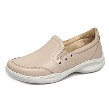 Imagem de Tênis Feminino Pierrô conforto couro legítimo cor nude Tamanho:39;Genero:Feminino;Cor:Rosa