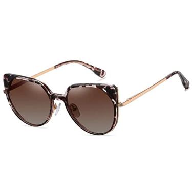 Imagem de Clipe de olho de gato fashion em óculos de sol feminino verão pesca óculos óculos de condução magnéticos grandes óculos de luxo l, chá de leopardo C1, tamanho único