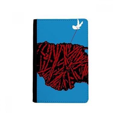 Imagem de Porta-passaporte padrão anti-guerra Peace Notecase Burse carteira capa cartão bolsa, Multicolor