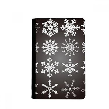 Imagem de Porta-passaporte com ilustração de floco de neve Feliz Natal Notecase Burse carteira capa porta-cartão, Multicolor