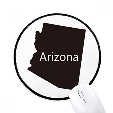 Imagem de Arizona Mapa dos Estados Unidos da América Mouse Pad Desktop Office Tapete redondo para computador