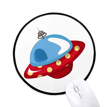 Imagem de DIYthinker Universo e alienígena OVNI Mouse Pad desktop escritório tapete redondo para computador