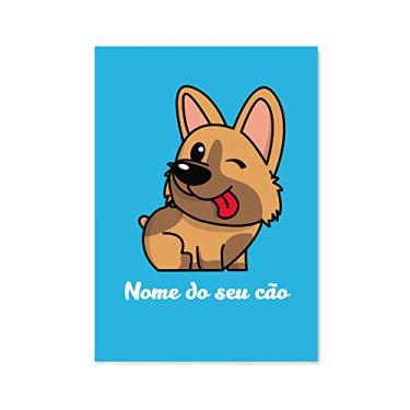 Imagem de Arte Maníacos Quadro Decorativo Pastor Alemão Comic - 23x16,25cm