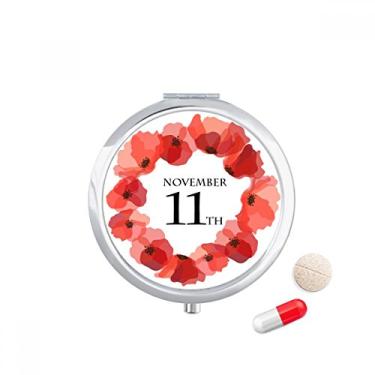 Imagem de Porta-comprimidos Corn Garland Remembrance Day Reino Unido bolso caixa de armazenamento de medicamentos dispensador de recipiente
